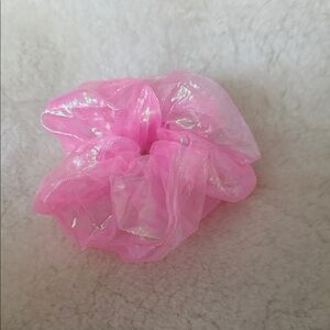 Pink Sheer Scrunchie